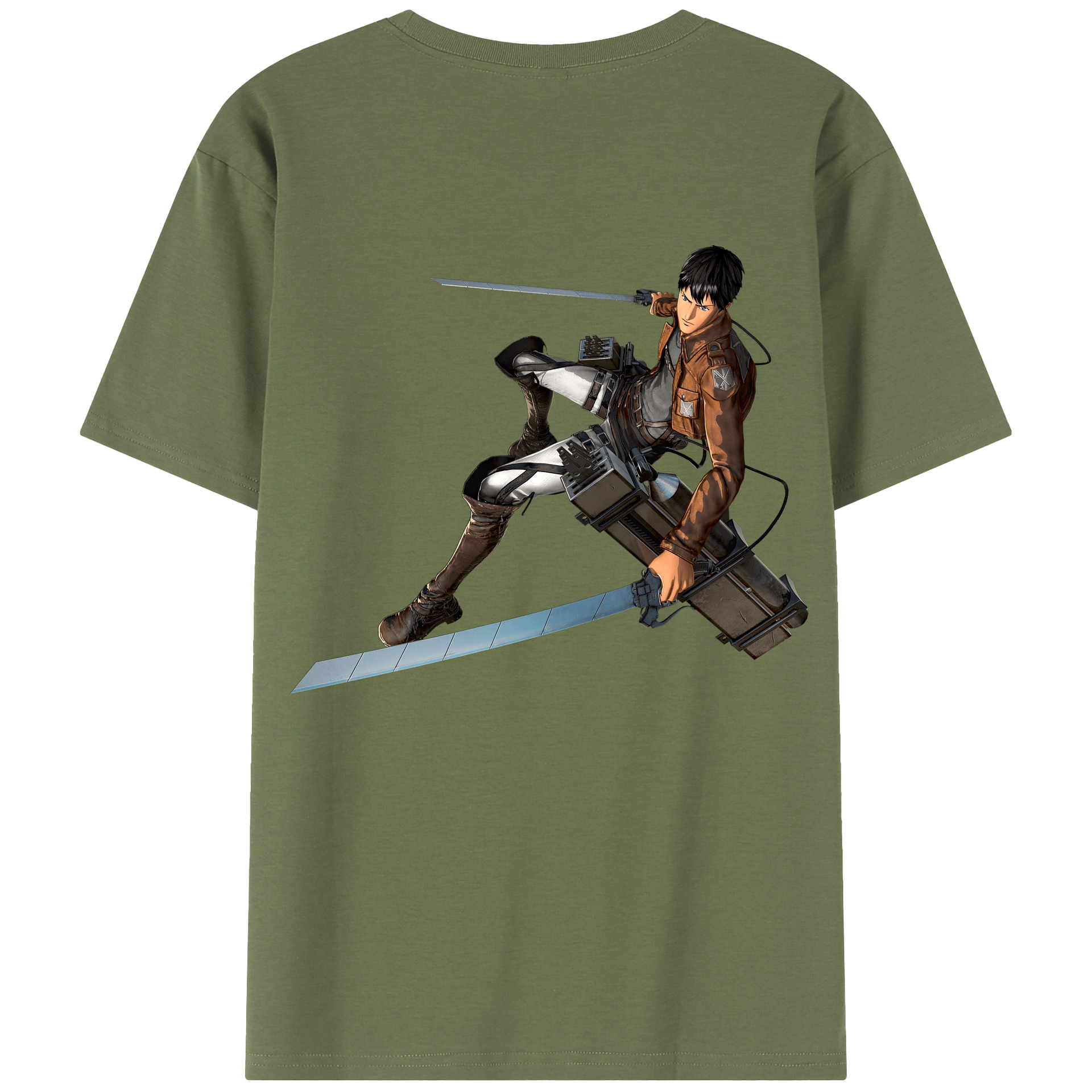 （画像用） 進撃の巨人 ベルトルト・フーバー Attack on Titan Bertholdt Hoover 綿100％半袖Tシャツ（背面プリント）